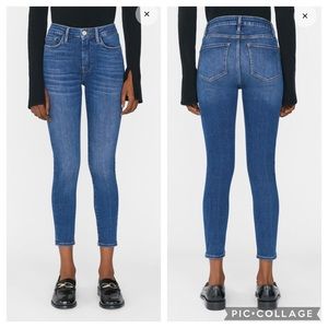 Frame Denim Le Skinny de Jeanne Crop jeans in color Estella, very stretchy